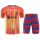 Tracksuit Barcelona Short Sleeve 2023-2024 Orange - Shorts