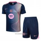 Tracksuit Barcelona Short Sleeve 2025-2026 Blue - Shorts Rosa