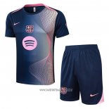 Tracksuit Barcelona Short Sleeve 2025-2026 Blue - Shorts Rosa