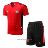 Tracksuit Bayern Munich Short Sleeve 2022-2023 Red - Shorts