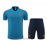 Tracksuit Manchester United Short Sleeve 2022-2023 Blue - Shorts
