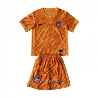 United States Goalkeeper Shirt Kid 2024 Orange