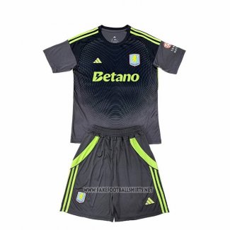 Aston Villa Goalkeeper Shirt Kid 2025-2026 Black