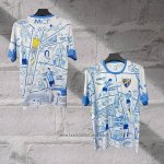 Malaga Special Shirt 2025-2026 Blue Thailand White