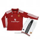 Manchester United Home Shirt Kid Long Sleeve 2026-2027