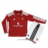 Manchester United Home Shirt Kid Long Sleeve 2026-2027