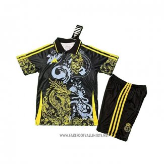 Real Madrid Dragon Shirt Kid 2025-2026 Yellow Black
