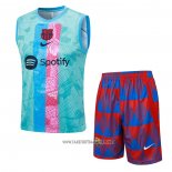 Tracksuit Barcelona Without Sleeves 2023-2024 Blue