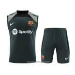 Tracksuit Barcelona Without Sleeves 2023-2024 Green