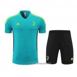 Tracksuit Juventus Short Sleeve 2022-2023 Blue and Green - Shorts