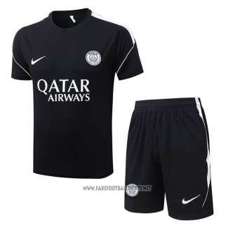Tracksuit Paris Saint-Germain Short Sleeve 2026-2027 Black - Shorts