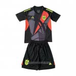Spain Goalkeeper Shirt Kid 2024 Black