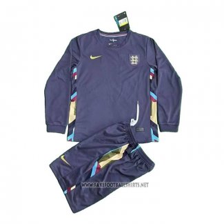 England Away Shirt Kid Long Sleeve 2024