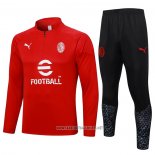 Sweatshirt Tracksuit AC Milan Kid 2023-2024 Red