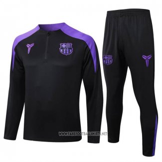 Sweatshirt Tracksuit Barcelona Kid 2025-2026 Black Purpura