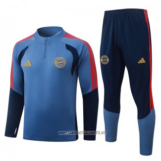 Sweatshirt Tracksuit Bayern Munich Kid 2026-2027 Blue Grey