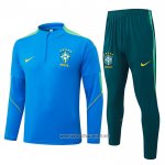 Sweatshirt Tracksuit Brazil Kid 2026-2027 Blue