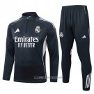 Sweatshirt Tracksuit Real Madrid Kid 2025-2026 Grey Oscuro
