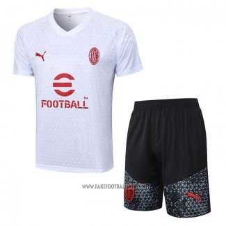 Tracksuit AC Milan Short Sleeve 2023-2024 White - Shorts