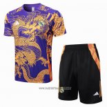 Tracksuit Real Madrid Dragon Short Sleeve 2024-2025 Purpura - Shorts