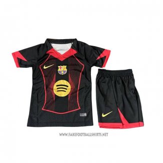Barcelona Special Shirt Kid 2025-2026 Black Red