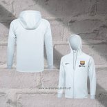 Chaqueta con Capucha del Barcelona 2023-2024 White