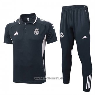 Conjunto Polo Real Madrid 2025-2026 Grey Rosa