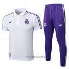 Conjunto Polo Real Madrid 2025-2026 White Purpura