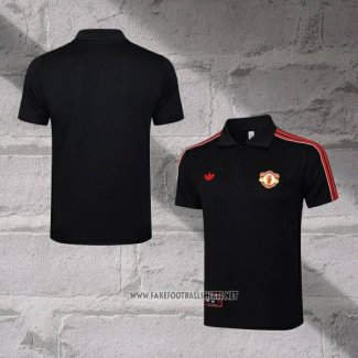 Manchester United Shirt Polo 2025-2026 Black