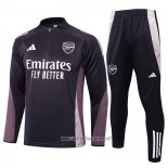 Sweatshirt Tracksuit Arsenal Kid 2024-2025 Grey Oscuro