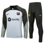 Sweatshirt Tracksuit Barcelona Kid 2023-2024 Grey