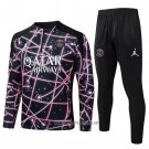 Sweatshirt Tracksuit Paris Saint-Germain Kid 2025-2026 Black Rosa