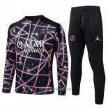 Sweatshirt Tracksuit Paris Saint-Germain Kid 2025-2026 Black Rosa