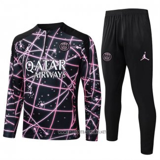 Sweatshirt Tracksuit Paris Saint-Germain Kid 2025-2026 Black Rosa