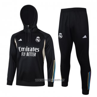 Sweatshirt Tracksuit Real Madrid Kid 2023-2024 Black and White