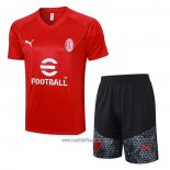 Tracksuit AC Milan Short Sleeve 2023-2024 Red - Shorts