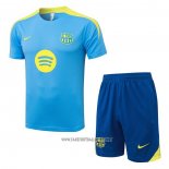 Tracksuit Barcelona Short Sleeve 2025-2026 Blue - Shorts