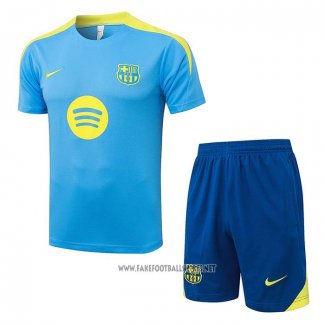 Tracksuit Barcelona Short Sleeve 2025-2026 Blue - Shorts