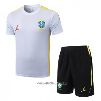 Tracksuit Brazil Short Sleeve 2026-2027 White - Shorts