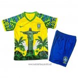Brazil Jesus Shirt Kid 2025-2026 Yellow