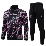 Jacket Tracksuit Paris Saint-Germain Kid 2025-2026 Black Rosa