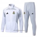 Jacket Tracksuit Real Madrid 2025-2026 White Grey