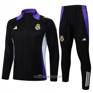 Jacket Tracksuit Real Madrid Kid 2024-2025 Black