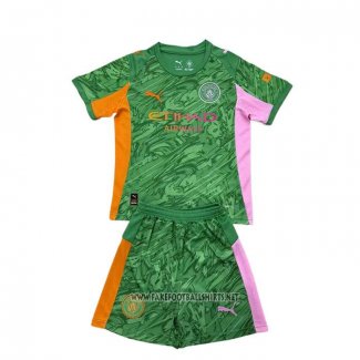 Manchester City Goalkeeper Shirt Kid 2025-2026 Green