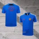 Manchester United Shirt Polo 2025-2026 Blue