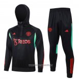 Sweatshirt Tracksuit Manchester United Kid 2023-2024 Black and Red