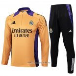 Sweatshirt Tracksuit Real Madrid Kid 2024-2025 Yellow