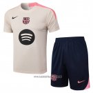 Tracksuit Barcelona Short Sleeve 2025-2026 Yellow - Shorts