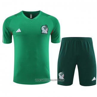 Tracksuit Mexico Short Sleeve 2023-2024 Green - Shorts