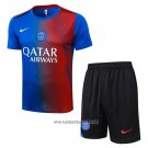 Tracksuit Paris Saint-Germain Short Sleeve 2025-2026 Blue Red - Shorts